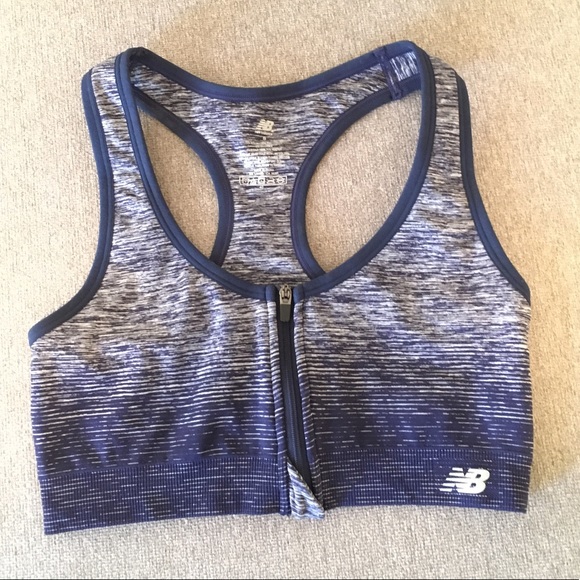 New Balance Zip-Front Sports Bra - Picture 1 of 5